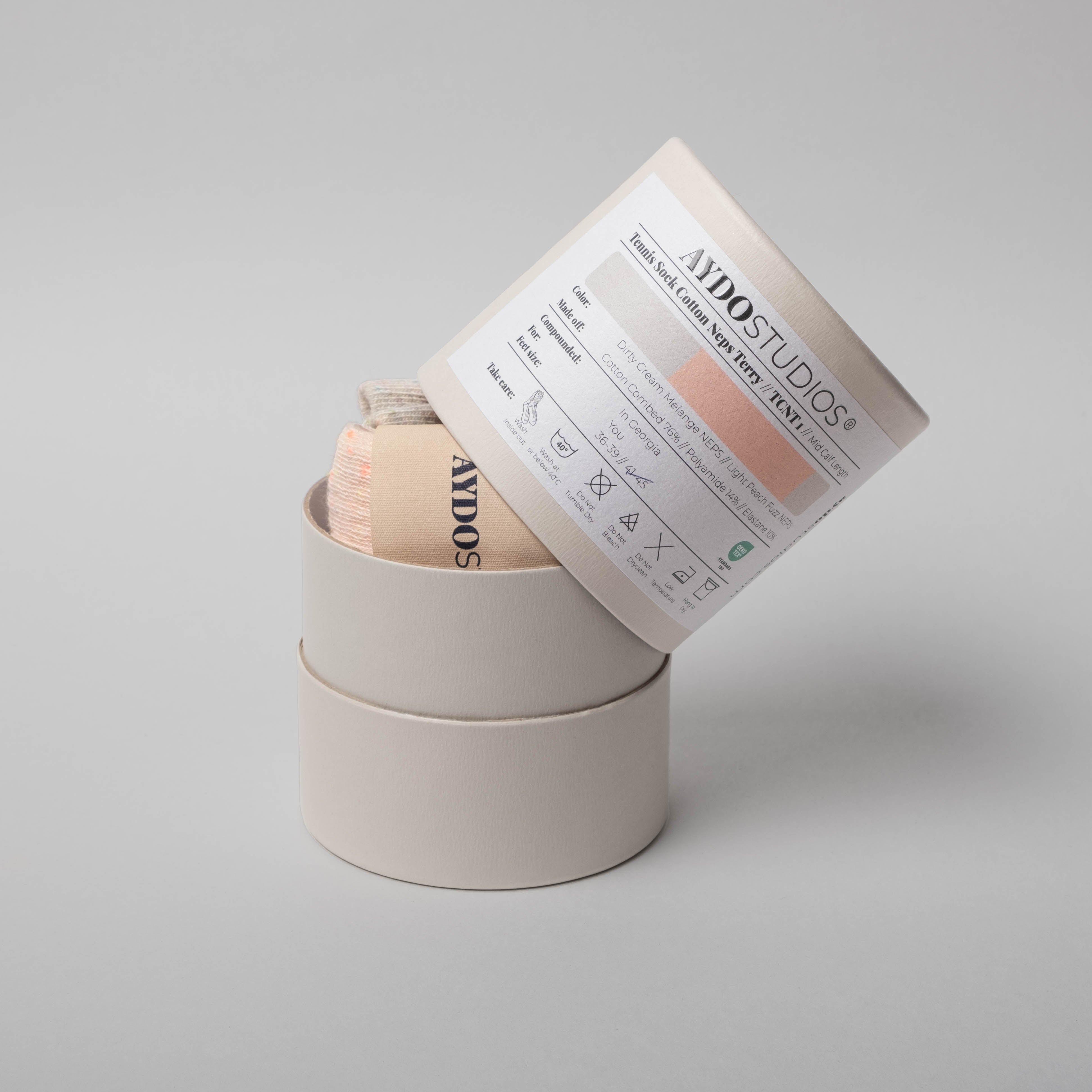 Tennis strømper - Dirty Cream Melange/Light Peach Fuzz